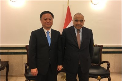 伊拉克总理阿卜杜勒马赫迪会见陈伟庆大使