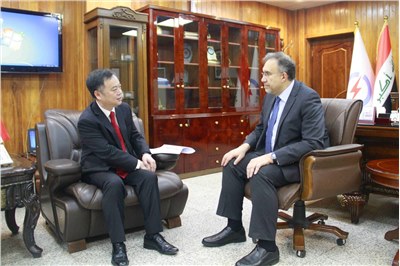 陈伟庆大使会见伊拉克电力部长